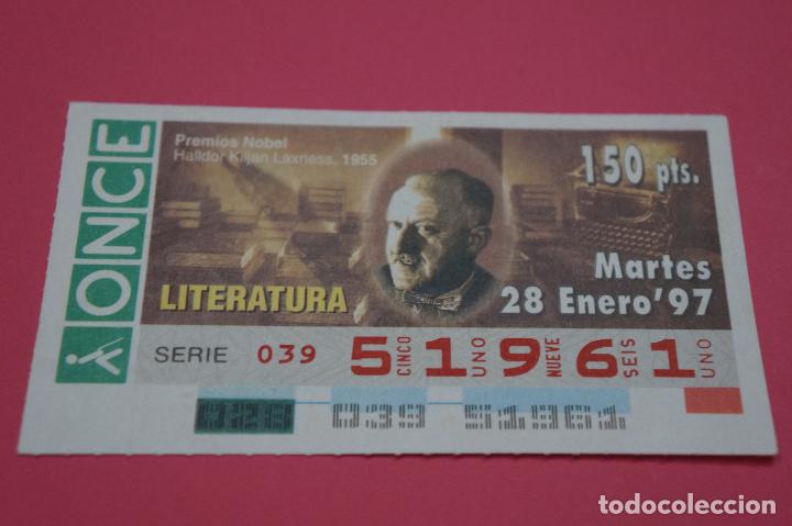 ONCE Coupons: CUP&Oacute;N DE LA ONCE:PREMIO NOBEL DE LITERATURA,HALLDOR KILJAN LAXNESS