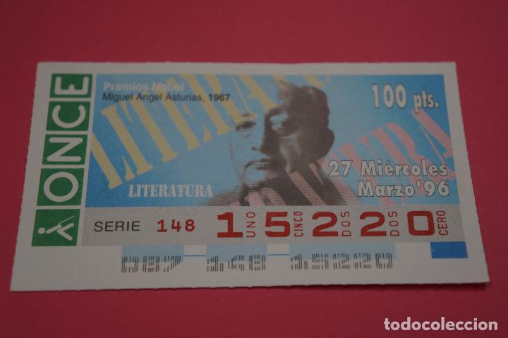 ONCE Coupons: CUP&Oacute;N DE LA ONCE:PREMIO NOBEL DE LITERATURA,MIGUEL ANGEL ASTURIAS