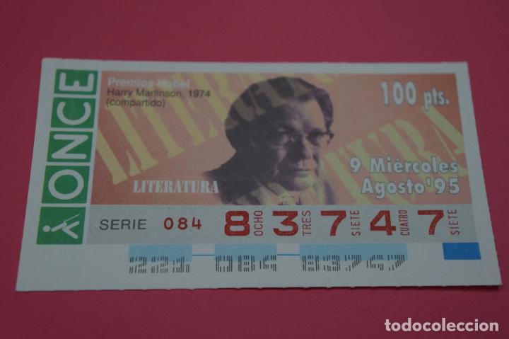 ONCE Coupons: CUP&Oacute;N DE LA ONCE:PREMIO NOBEL DE LITERATURA,HARRY MARTINSON