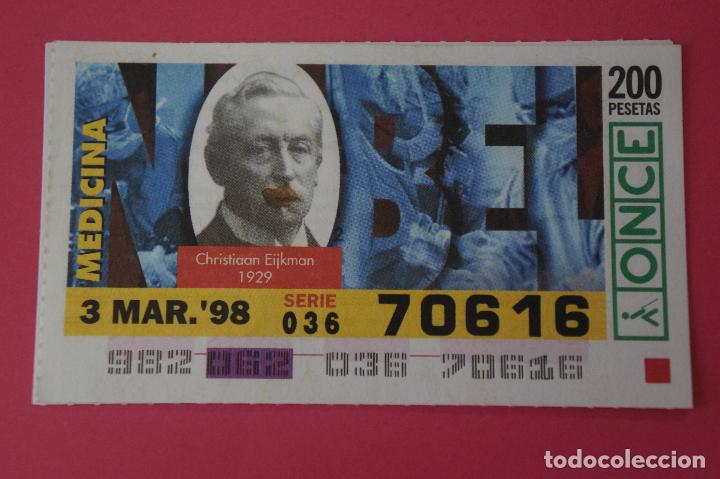 Billets ONCE: CUP&Oacute;N DE LA ONCE:PREMIO NOBEL DE MEDICINA,CHRISTIAAN EIJKMAN