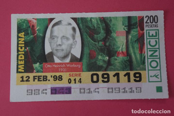Billets ONCE: CUP&Oacute;N DE LA ONCE:PREMIO NOBEL DE MEDICINA,OTTO HEINRICH WARBURG