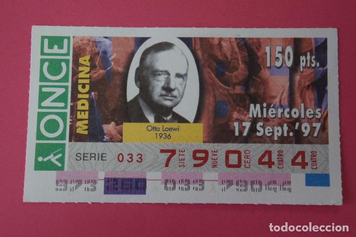 Billets ONCE: CUP&Oacute;N DE LA ONCE:PREMIO NOBEL DE MEDICINA,OTTO LOEWI