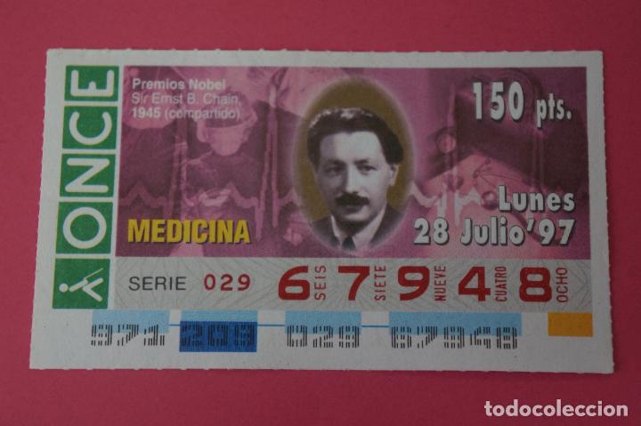 Billets ONCE: CUP&Oacute;N DE LA ONCE:PREMIO NOBEL DE MEDICINA,SIR ERNST B. CHAIN