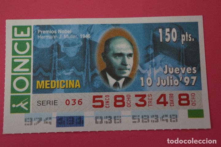 Billets ONCE: CUP&Oacute;N DE LA ONCE:PREMIO NOBEL DE MEDICINA,HERMANN J. MULLER