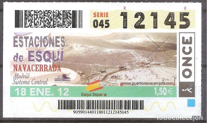 Cupones ONCE: ONCE,ESTACIONES DE ESQUI,18/01/2012.