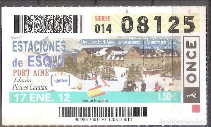 Cupones ONCE: ONCE,ESTACIONES DE ESQUI,17/01/2012.
