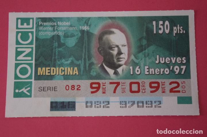 Bilhetes ONCE: CUP&Oacute;N DE LA ONCE:PREMIO NOBEL DE MEDICINA,WERNER FORSSMANN