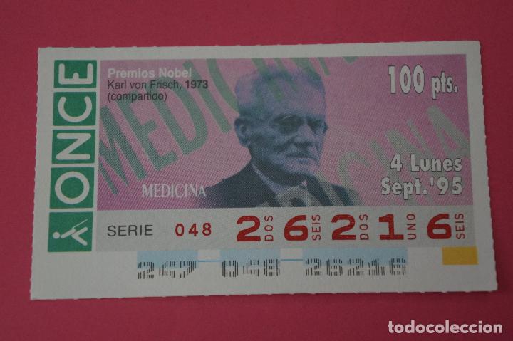 Billets ONCE: CUP&Oacute;N DE LA ONCE:PREMIO NOBEL DE MEDICINA,KARL VON FRISCH