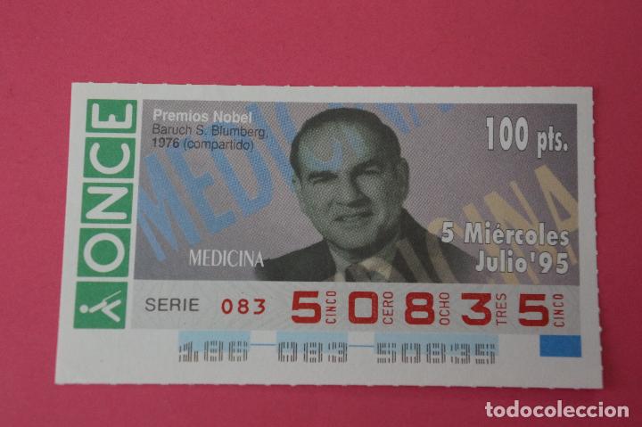 Billets ONCE: CUP&Oacute;N DE LA ONCE:PREMIO NOBEL DE MEDICINA,BARUCH S. BLUMBERG
