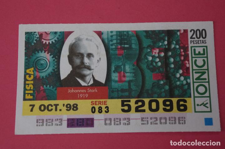 Billets ONCE: CUP&Oacute;N DE LA ONCE:PREMIO NOBEL DE FISICA,JOHANNES STARK