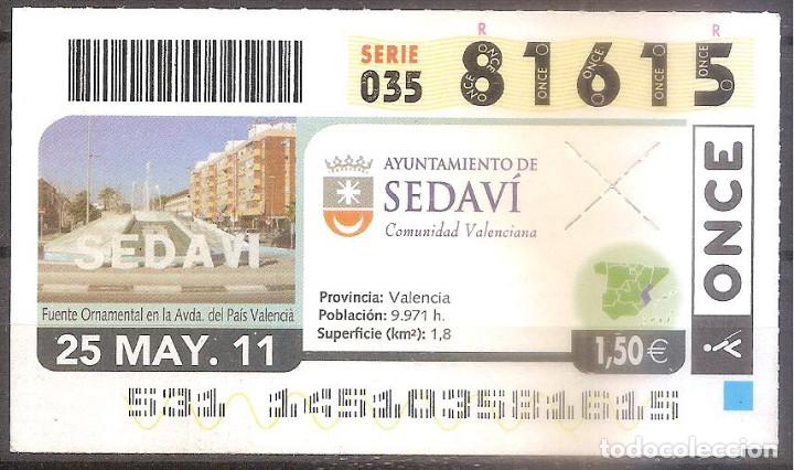 Cupones ONCE: ONCE,AYUNTAMIENTO DE CHESTE.31/03/2011. - Foto 1
