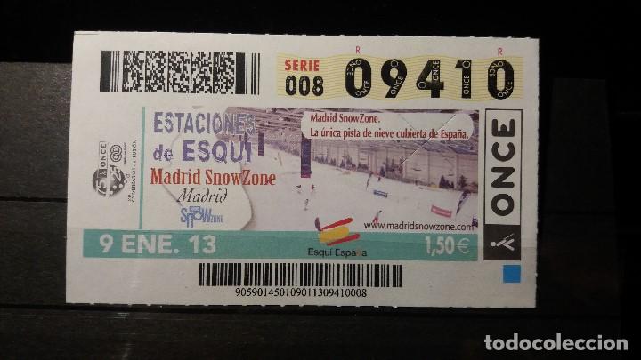Cupones ONCE: Cupon Once. Estaciones de Esqui. Madrid Snow-Zone.  3 de Enero de 2013. N&ordm; 09410