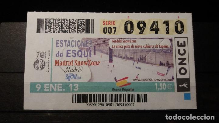 Cupones ONCE: Cupon Once. Estaciones de Esqui. Madrid Snow-Zone. 3 de Enero de 2013. N&ordm; 09410