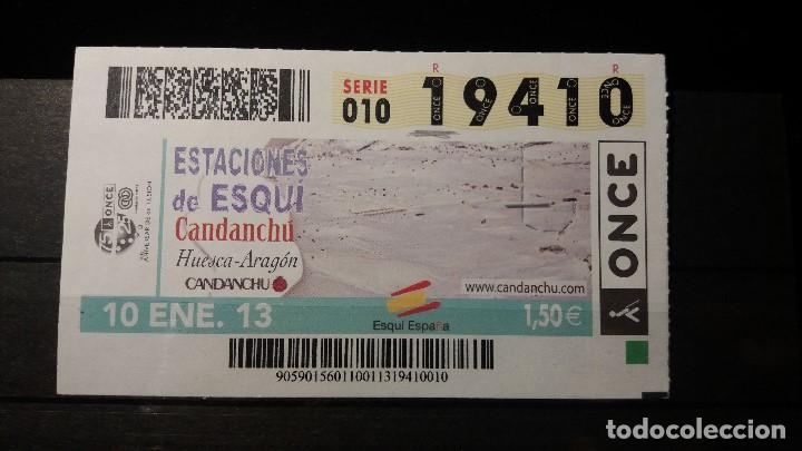 Cupones ONCE: Cupon Once. Estaciones de Esqui. Candanchu. Huesca-Aragon. 10 de Enero de 2013. N&ordm; 19410