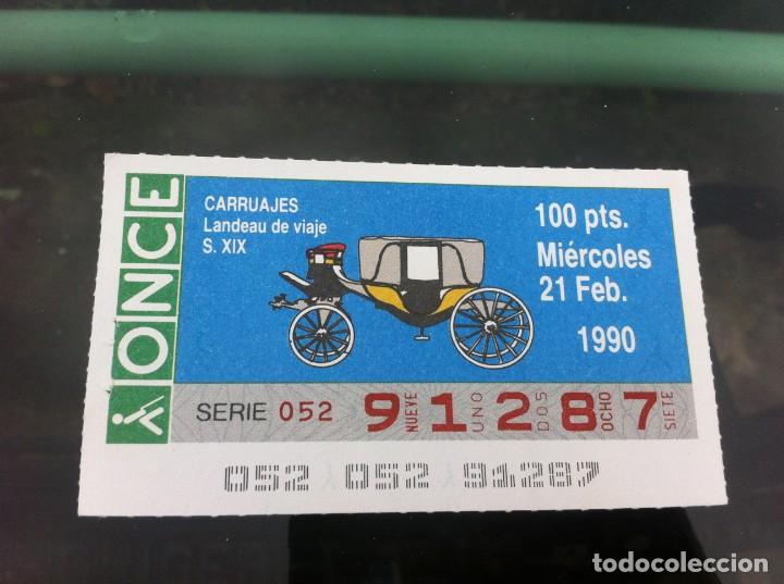 Billets ONCE: CUP&Oacute;N DE LA ONCE (CARRUAJES.  LANDEAU DE VIAJE S.XIX) 1990