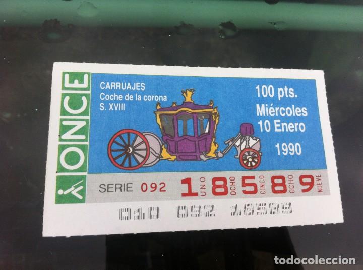 ONCE Coupons: CUP&Oacute;N DE LA ONCE (CARRUAJES.  COCHE DE LA CORONA S.XVIII) 1990