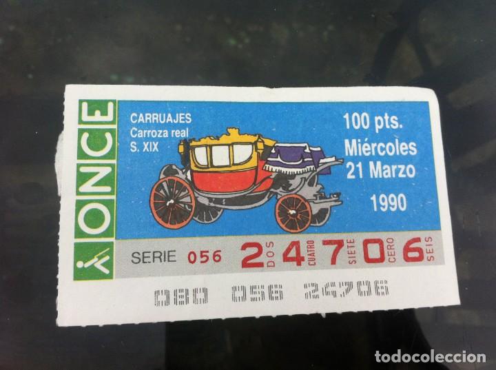 ONCE Coupons: CUP&Oacute;N DE LA ONCE (CARRUAJES. CARROZA REAL S.XIX) 1990
