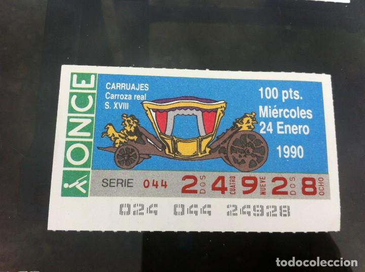 Billets ONCE: CUP&Oacute;N DE LA ONCE (CARRUAJES. CARROZA REAL S. XVIII) 1990