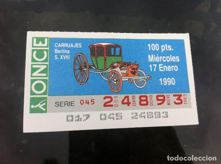 ONCE Coupons: CUP&Oacute;N DE LA ONCE (CARRUAJES. BERLINA S. XVIII) 1990