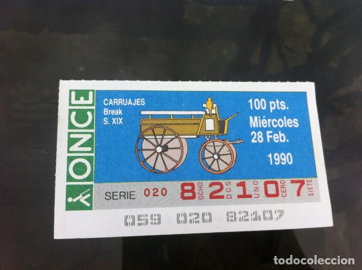 Cupones ONCE: CUP&Oacute;N DE LA ONCE (CARRUAJES. BREAK S. XIX) 1990 - Foto 1