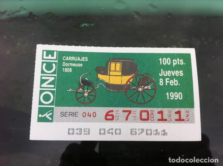 Cupones ONCE: CUP&Oacute;N DE LA ONCE (CARRUAJES)  DORMEUSE 1808) 1990 - Foto 1