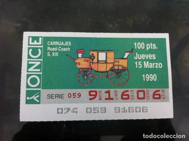 ONCE Coupons: CUP&Oacute;N DE LA ONCE (CARRUAJES) ROAD-COACH S. XIX) 1990