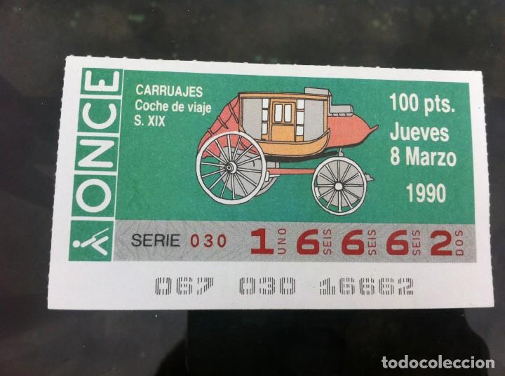 Billets ONCE: CUP&Oacute;N DE LA ONCE CARRUAJES (COCHE DE VIAJE S. XIX) 1990