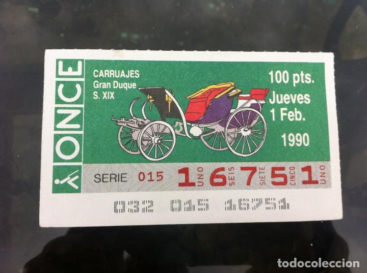 ONCE Coupons: CUP&Oacute;N DE LA ONCE CARRUAJES (GRAN DUQUE S. XIX) 1990