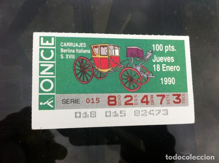 Billets ONCE: CUP&Oacute;N DE LA ONCE CARRUAJES (BERLINA ITALIANA S. XVIII) 1990