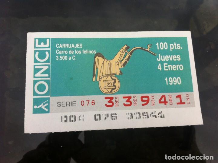 Billets ONCE: CUP&Oacute;N DE LA ONCE CARRUAJES (CARRO DE LOS FELINOS 3.500 a.C.) 1990