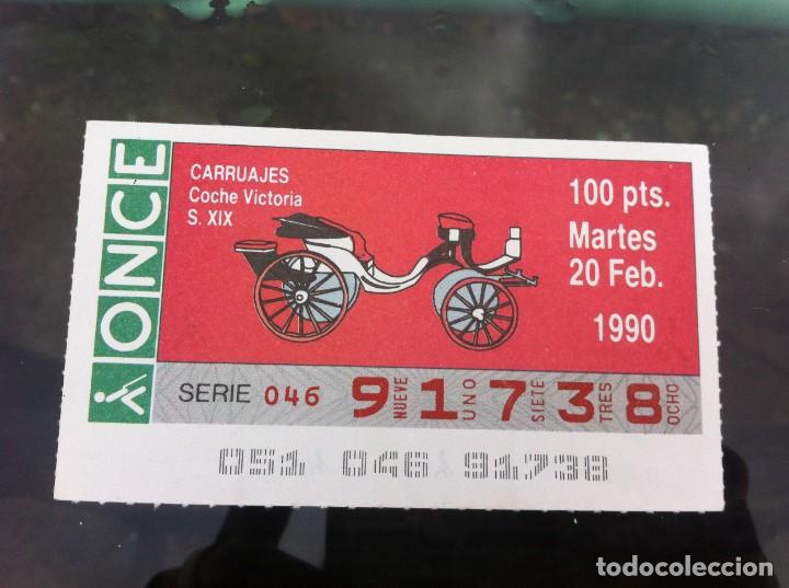 ONCE Coupons: CUP&Oacute;N DE LA ONCE CARRUAJES (COCHE VICTORIA S. XIX) 1990