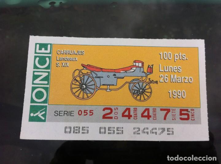 ONCE Coupons: CUP&Oacute;N DE LA ONCE CARRUAJES (LANDEAUX S. XIX) 1990