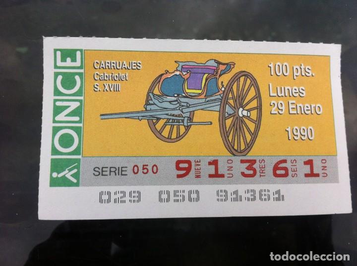 ONCE Coupons: CUP&Oacute;N DE LA ONCE CARRUAJES (CABRIOLET S. XVIII) 1990