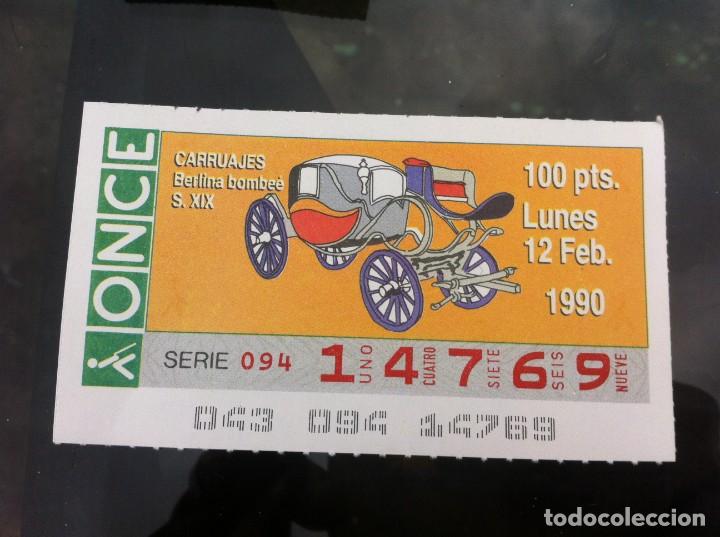 ONCE Coupons: CUP&Oacute;N DE LA ONCE CARRUAJES (BERLINA BOMBE&Eacute; S. XIX) 1990