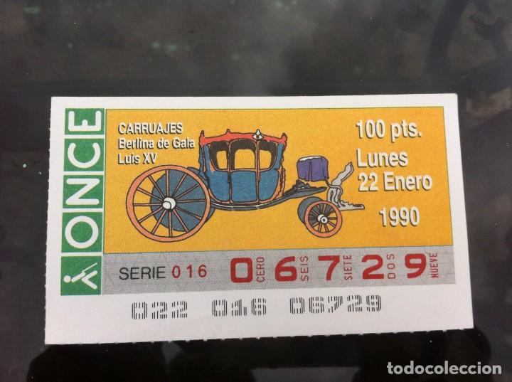 ONCE Coupons: CUP&Oacute;N DE LA ONCE CARRUAJES.  (BERLINA DE GALA LUIS XV) 1990