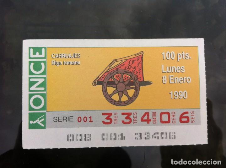 Billets ONCE: CUP&Oacute;N DE LA ONCE CARRUAJES. (BIGA ROMANA) 1990