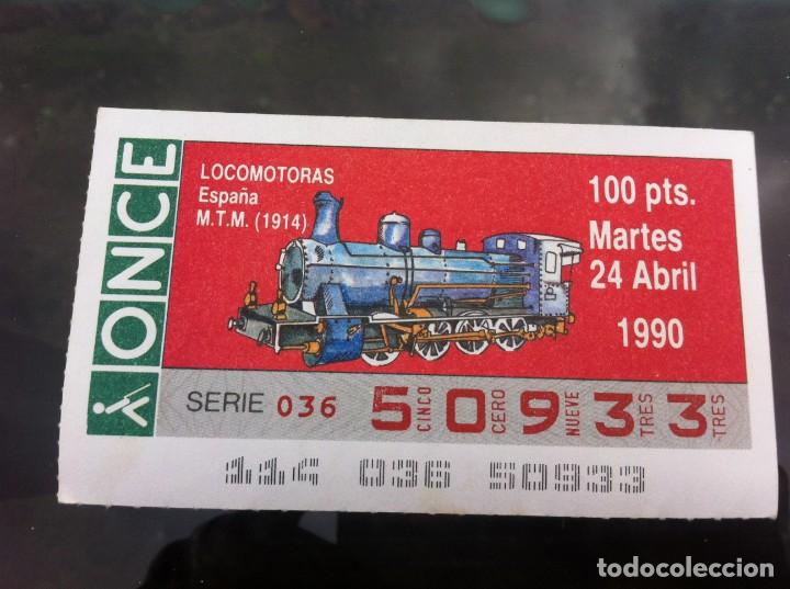 ONCE Coupons: CUP&Oacute;N DE LA ONCE.  LOCOMOTORAS.  (ESPA&Ntilde;A M.T.M. 1914) 1990