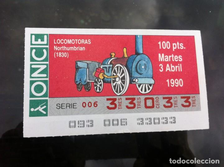 Billets ONCE: CUP&Oacute;N DE LA ONCE. LOCOMOTORAS. (NORTHUMBRIAN 1830) 1990