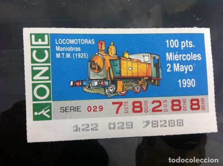 ONCE Coupons: CUP&Oacute;N DE LA ONCE. LOCOMOTORAS. (MANIOBRAS 1925) 1990