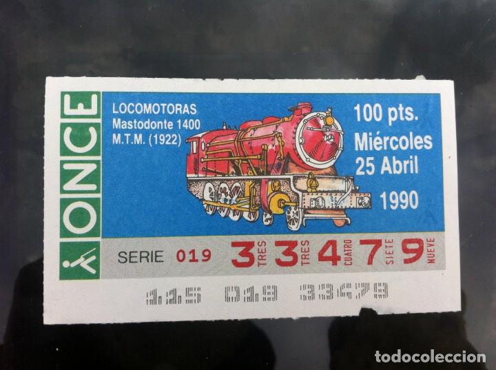 Billets ONCE: CUP&Oacute;N DE LA ONCE. LOCOMOTORAS. (MASTODONTE 1400, 1922) 1990