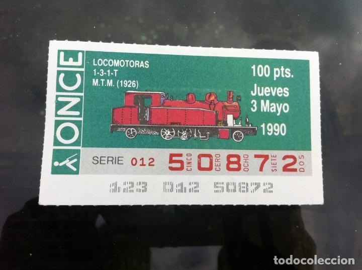 ONCE Coupons: CUP&Oacute;N DE LA ONCE. LOCOMOTORAS. (M.T.M. 1926) 1990
