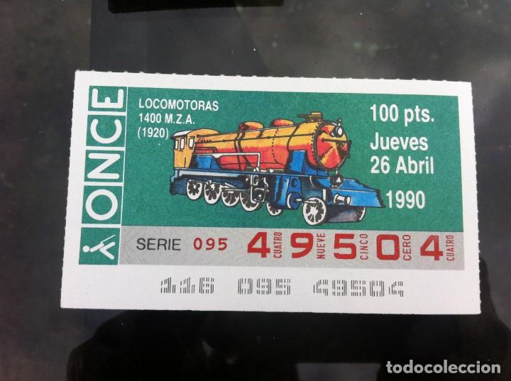 ONCE Coupons: CUP&Oacute;N DE LA ONCE. LOCOMOTORAS. (1400 M.Z.A. 1920) 1990