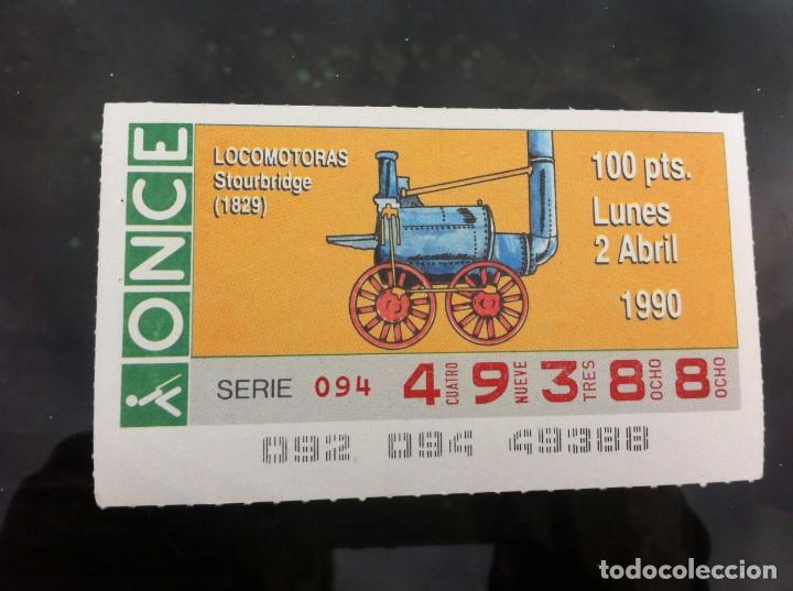 ONCE Coupons: CUP&Oacute;N DE LA ONCE. LOCOMOTORAS. (STOURBRIDGE 1829) 1990