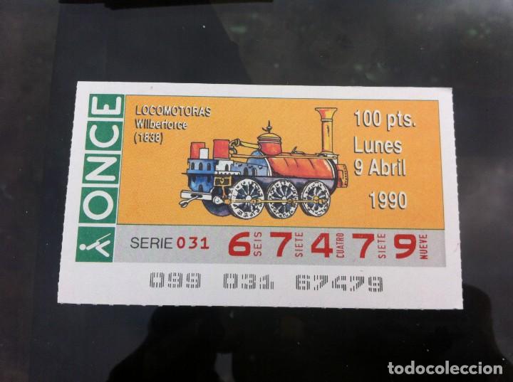 ONCE Coupons: CUP&Oacute;N DE LA ONCE. LOCOMOTORAS. (WILBERFORCE 1838) 1990