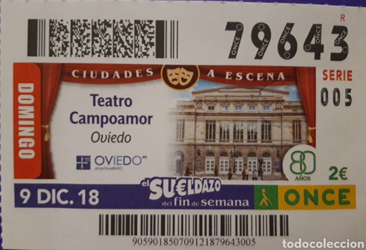 Billets ONCE: CUP&Oacute;N ONCE TEATRO CAMPOAMOR DE OVIEDO