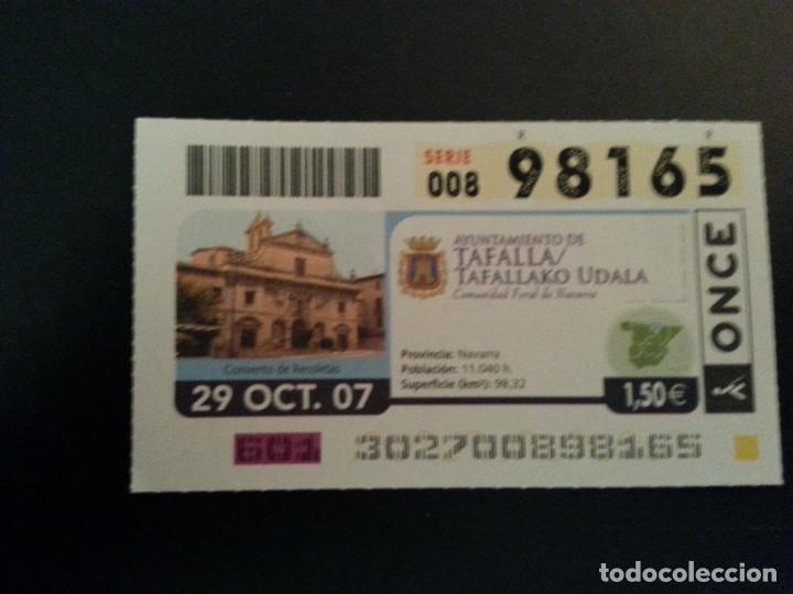 Billets ONCE: CUPON ONCE. 29/10/07