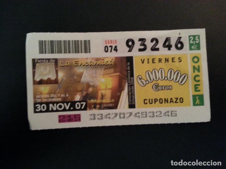 Billets ONCE: CUPON ONCE. 30/11/07