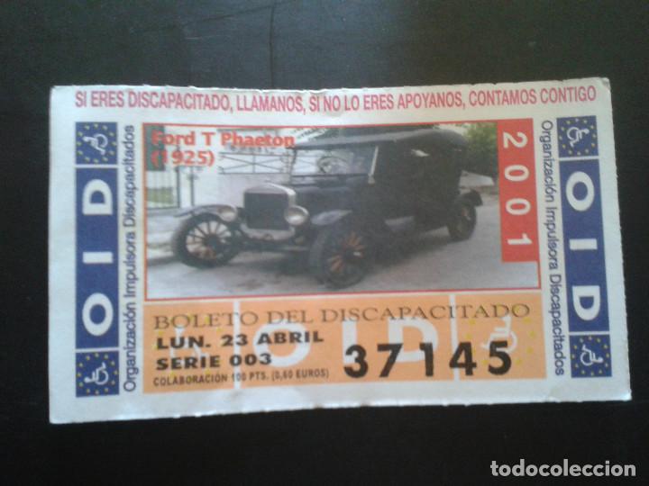 ONCE Coupons: CUPON OID (ORGANIZACI&Oacute;N IMPULSORA DISCAPACITADOS). 23/04/2001