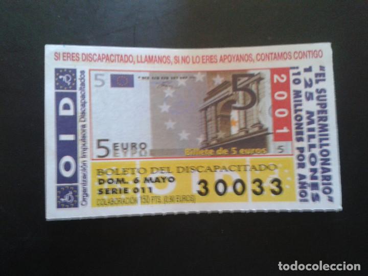 ONCE Coupons: CUPON OID (ORGANIZACI&Oacute;N IMPULSORA DISCAPACITADOS). 06/05/2001