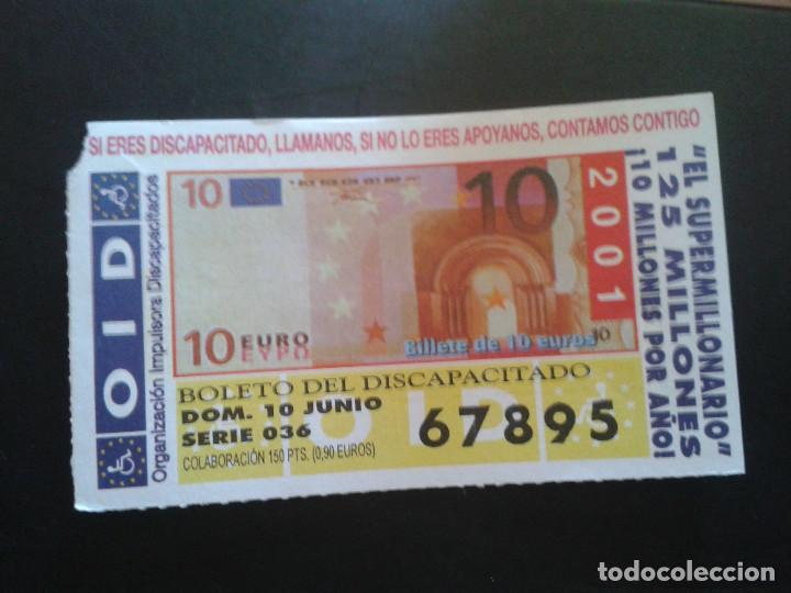 Coupon ONCE: CUPON OID (ORGANIZACI&Oacute;N IMPULSORA DISCAPACITADOS). 10/06/2001